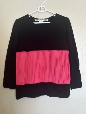 Comme des Garcons Women's Size XS Sweater Vintage  Black Pink Tops