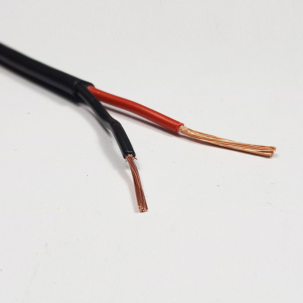 Rouleau De Câble électronique 0.75mm2 - 30 Mètres - 2 Brins Rouge Et Noir - Tension 220V - Marque Uxcell