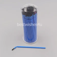 100 Pcs Microbrush Applicator Tips Dental Micro Brush Bendable Tapered Bristle