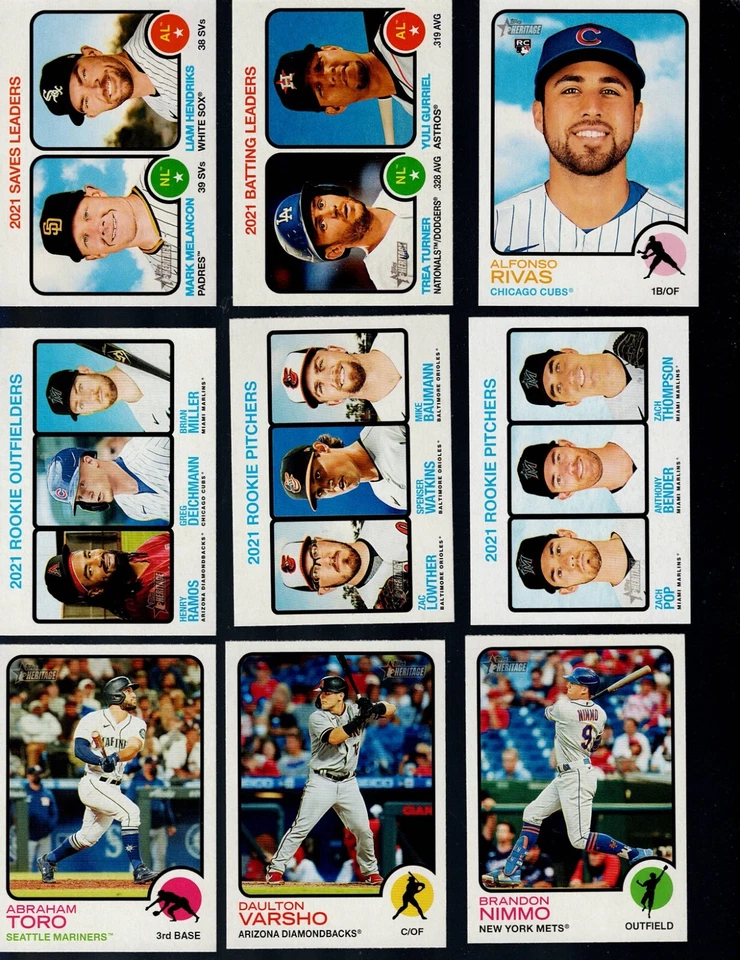 2022 TOPPS HERITAGE Baseball Complete Your Set 1-250 BUY MORE SAVE MORE - Image 3 of 4