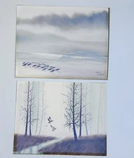Poon 2 Prints Signed and numbered Lot 204/750 & 611/750 Ocean Birds & Ducks