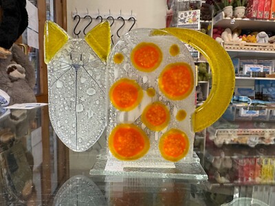 Schmelzglas Ornament Katze Spot orange - Nobilé Glaswaren - 1786-17