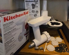 KitchenAid SNFGA Stand Mixer Attachment Pasta Maker & Food Grinder Attachments 