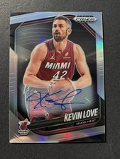 Kevin Love 2024-25 Panini Prizm Black Silver Prizm Auto Miami Heat #183