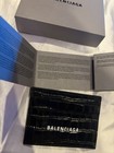 Balenciaga Black Crocodile Pattern Logo Card Wallet Credit Card Holder Women — photo 5