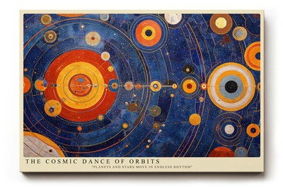 Paul Sinus Wandbild The Cosmic Dance of Orbits abstraktes Weltraummotiv mit