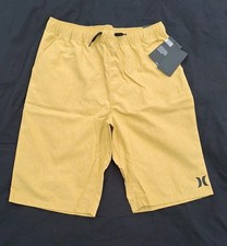 Boys Hurley Size XL 13-15 Yrs Hybrid Shorts With Quick-dry Fabric Color Pebble