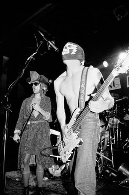 Anthony Kiedis Flea on bass guitar both of the group Red Hot Chili- Old Photo