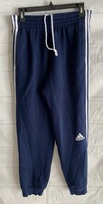 Adidas Classic 3 Stripe Blue Fleece Sweatpants/Joggers Men  s Med 28-32  Wx31  L 