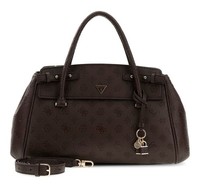 Guess Diana 3 Compartment Satchel Handtasche Tasche Chocolate Logo Dunkelbraun