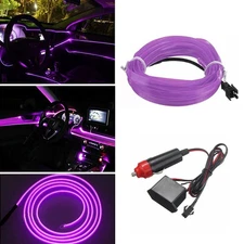 LED Car Interior Decorative Atmosphere Wire Purple Strip Light Lamp Accessories