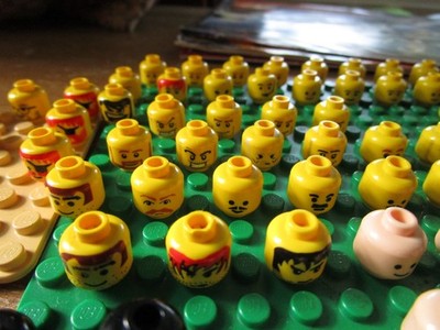 LEGO MINIFIGURES Star Wars HARRY POTTER MIXED LOT 79+ Heads with Faces +8 Blank