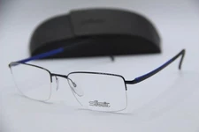 NEW SILHOUETTE SPX 5457 40 6078 BLACK BLUE AUTHENTIC FRAMES EYEGLASSES 53-19