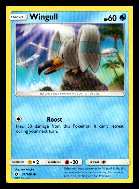Wingull SM Base Set 37/149 NM