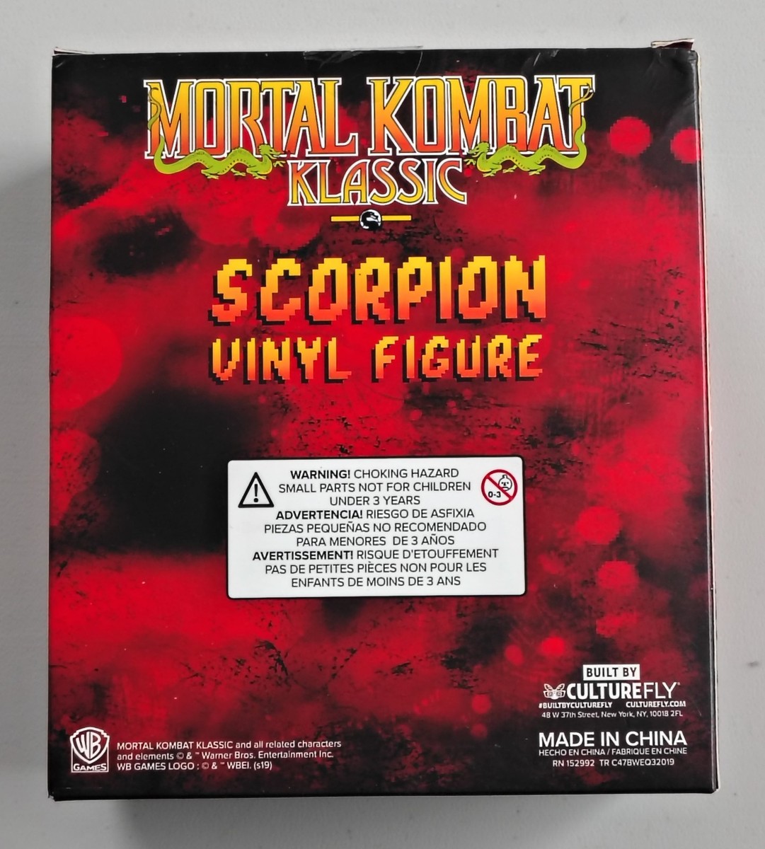 Mortal Kombat Klassic Scorpion Vinyl Figure CultureFly Unopened