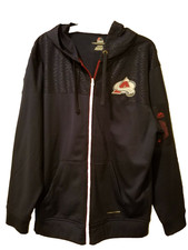 COLORADO AVALANCHE READY FOR ACTION NAVY THERMABASE HOODY JACKET SIZE XLARGE