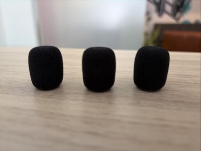 Shure RK183WS Windscreen - Black, Pack of 3 Pieces