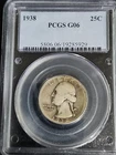 1938-P SILVER Washington Quarter PCGS G6 FREE SHIPPING