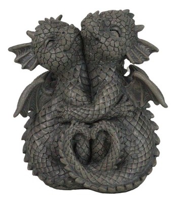 Ebros Romantic Valentines Baby Garden Dragons Cuddling Tight Statue 5.25'' Tall