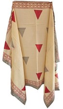 Traditional Indian Hand Block 100 Cotton Sarong Pareo Beach Coverup For Women