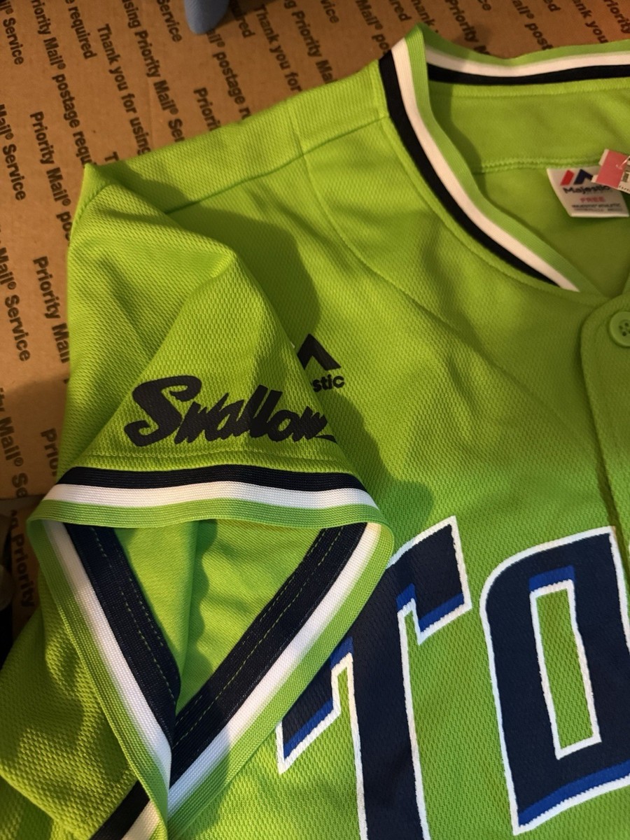 Tokyo Yakult Swallows NPB Japanese Baseball Jersey Majestic Medium