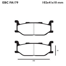 Pastillas De Freno Delanteras EBC Orgánicas (NAO) Para Yamaha XENTER HW125/HW150 (2012-2020)