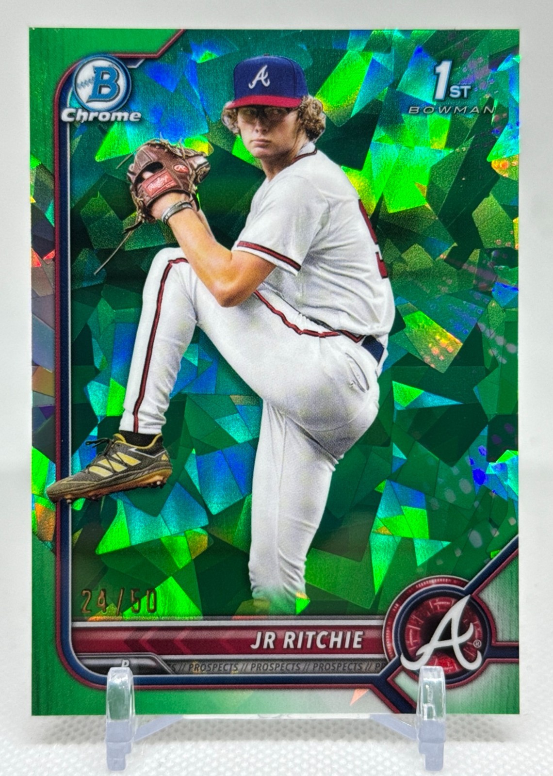 2022 Bowman Draft Sapphire JR Ritchie Green Refractor /50 #BDC-126 Braves