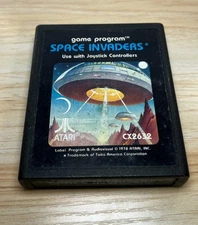Atari 2600 Space Invaders Video Game Cartridge Tested Works