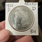 1921-D $1 Morgan Silver Dollar - CH BU - MICRO D - HIGHLY REFLECTIVE