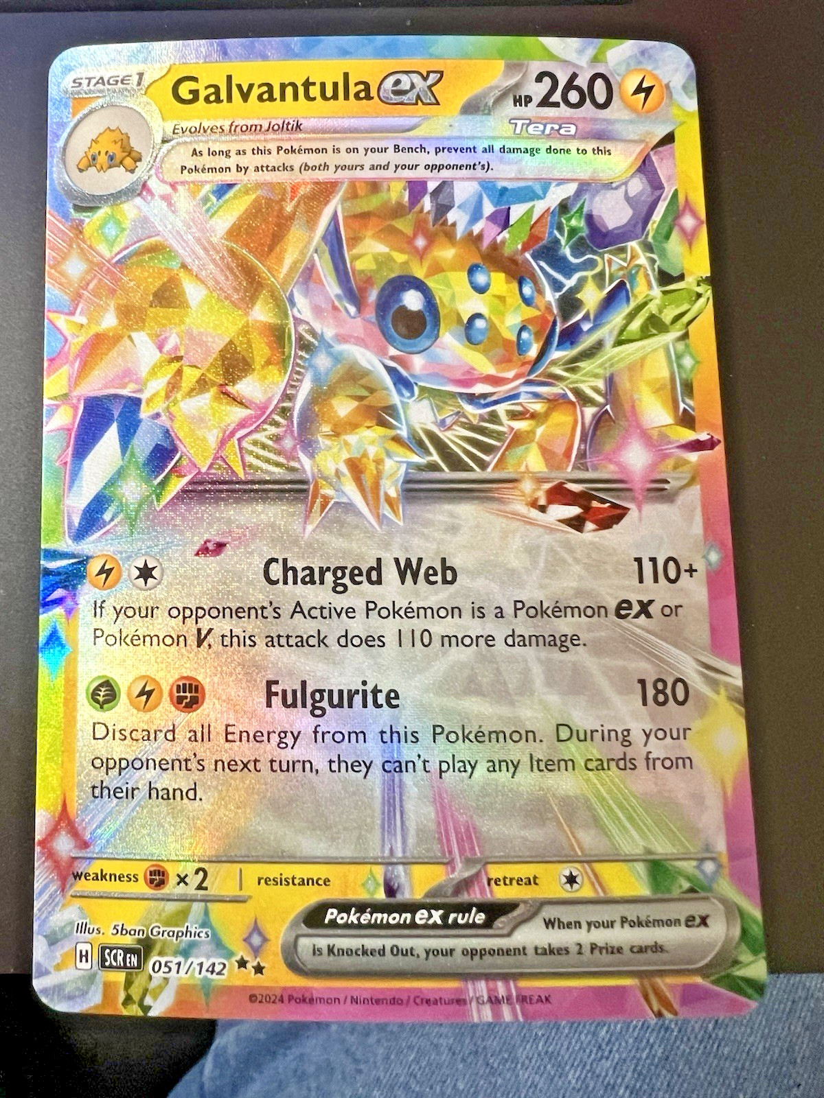 Galvantula EX 51/142: Stellar Crown Pokemon TCG