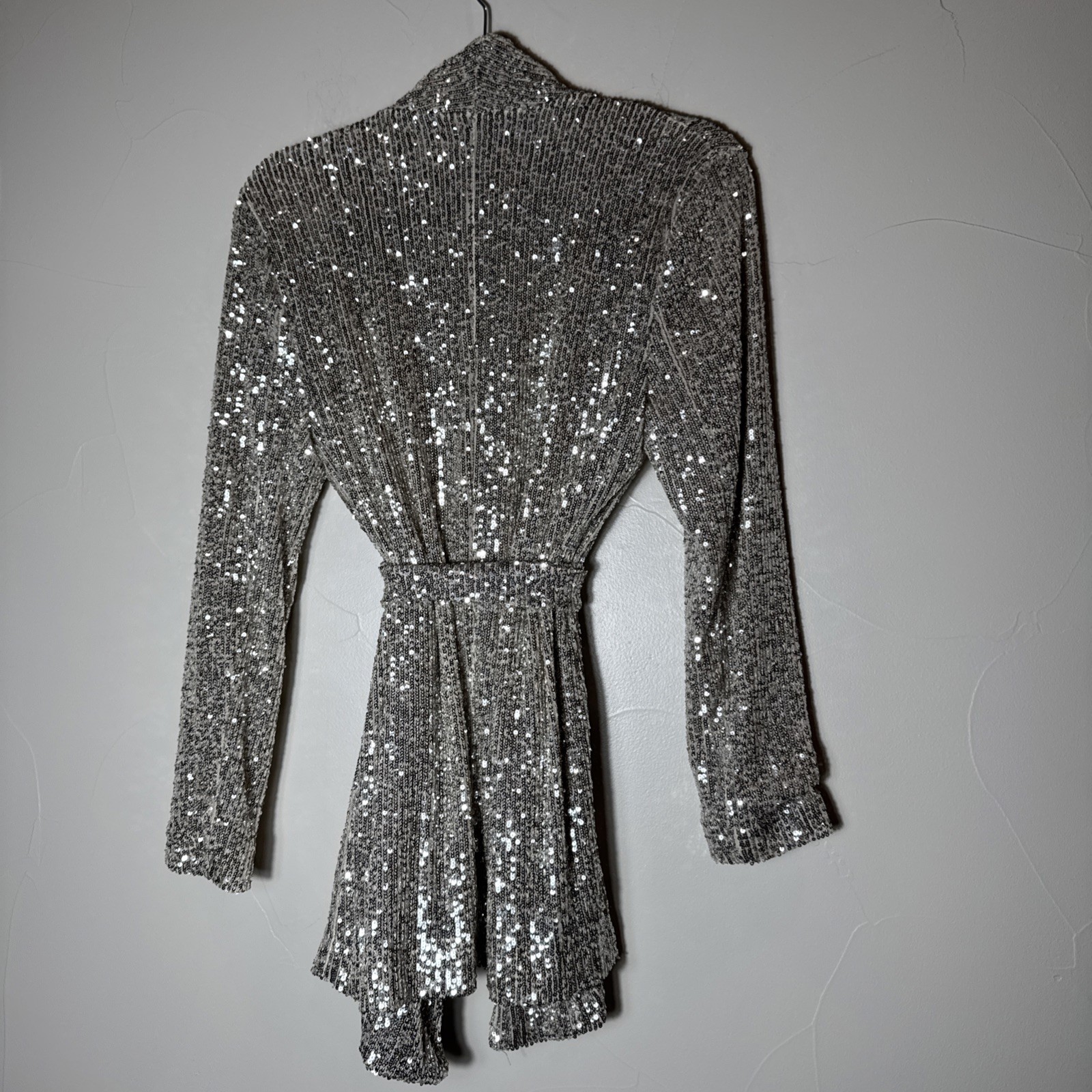 Sofia Womens Small/medium Sequin Tie Jacket Lined… - image 5