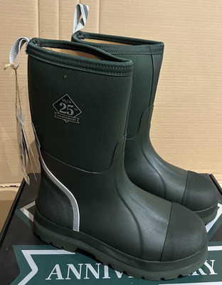 Muck Boots Herren 25th Anniversary Chore Neopren Mid Gummistiefel grün UK 7 NEU