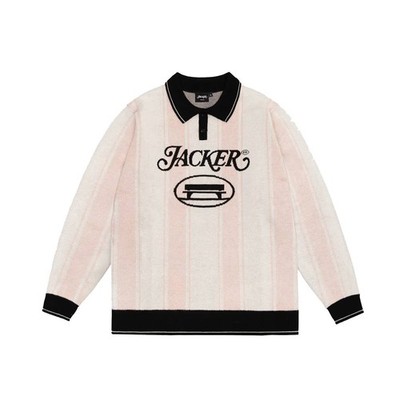 Jacker Palerm Knit Polo Poloshirt Herren Strickpullover Beige 48218
