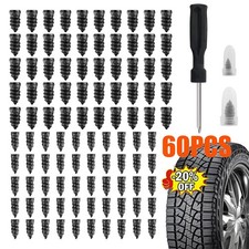 60PCS Rubber Tire Nail Repair Kit Screw In Tire Plugs for Car Truck SUV Van USA