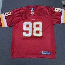 Washington Redskins Jersey Men 52 Red Brian Orakpo Reedbok NFL OnField Y2K READ