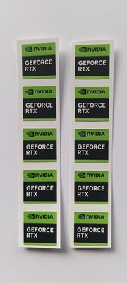 10 x Nvidia Geforce RTX Sticker Original  Aufkleber