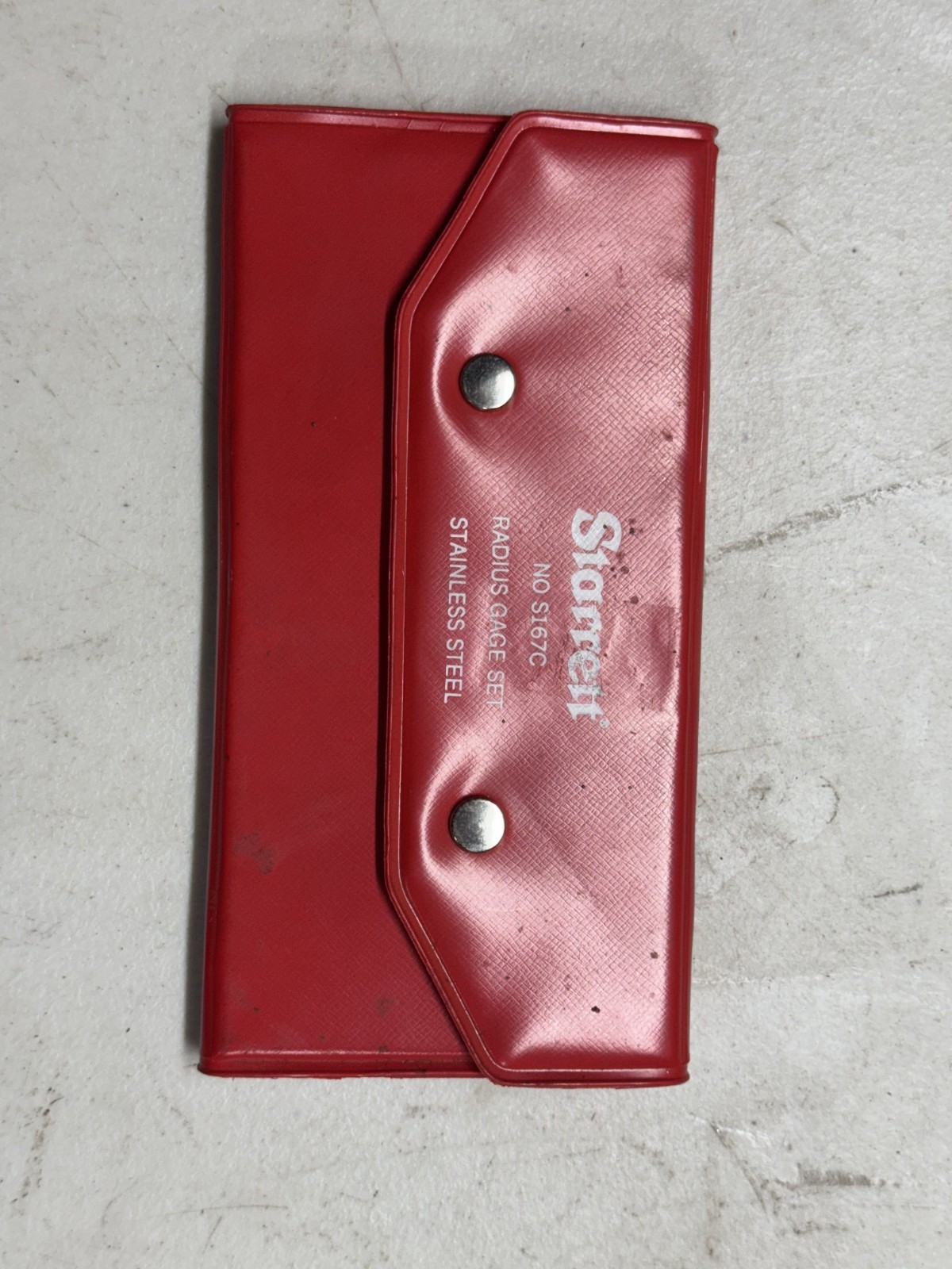 STARRETT NO. S167C RADIUS GAGE SET! STAINLESS STEEL! 26 PCS! 1/64 TO 1/2" RADII