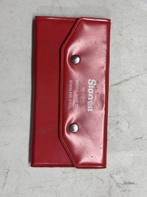 STARRETT NO. S167C RADIUS GAGE SET! STAINLESS STEEL! 26 PCS! 1/64 TO 1/2'' RADII