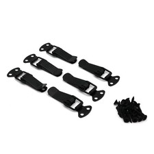 Black Toggle Latch 6 Pack 75mm Stainless Steel Spring Loaded Hasp Lock Clip