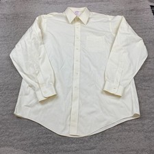 VTG Brooks Brothers Oxford Button Shirt 16.5 - 35 Beige Tan OCBD Formal Men 90s