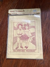 Vintage NOS Dekorowane krzesło Nancy Brackbill's Valentine Friends Zestaw kołdry