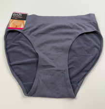 Bali One Smooth U High Waist Cut Brief Panties Gary Size M/6 NWT