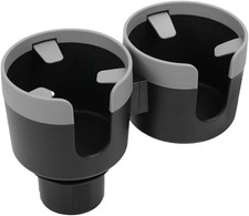 Car Double Cup Holder Extender 2-in-1 Car Cup Holder Adapter with Adjustable ...