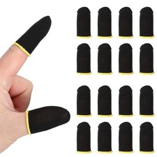 Mobile Gaming Finger Sleeve, 16 Pack Controller Finger Thumb Sleeve, Yellow