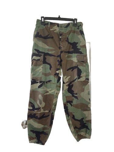 Cargo Camo Pants Woodland Military Issue Small