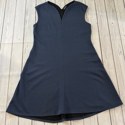 Giorgio Armani Womens Navy Blue Sleeveless A-Line Dress Italy Size 50