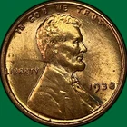 1938 Lincoln Wheat Cent Brilliant Uncirculated BU Coin #37694