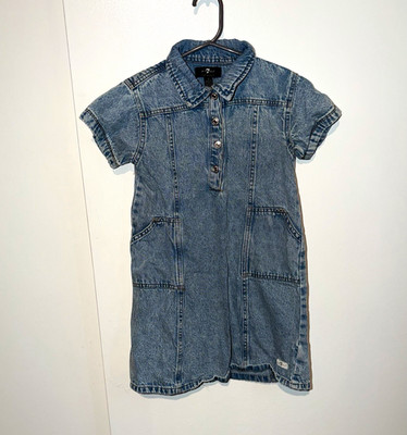 7 For All Mankind Denim Jean Dress Girls Size 7