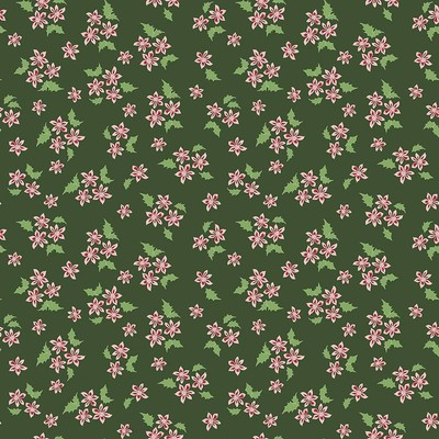 Mistletoe & Holly Floral Forest Beverly McCullough Flamingo Toes Riley Blake