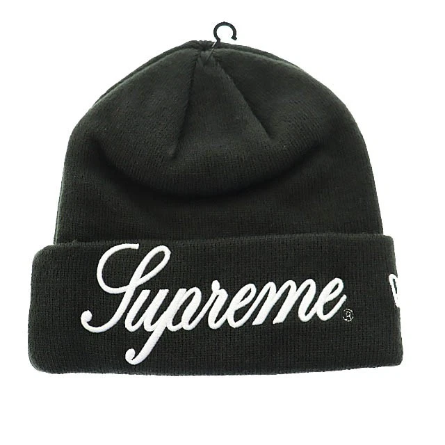 【Chapeau】SUPREME × EERA 24AW Script Beanie Logo Broderie Tricot Casquette Chapeau Noir